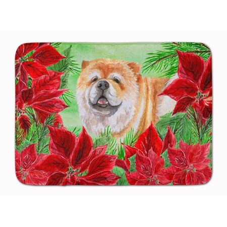 Carolines Treasures Cane Corso Poinsettas Machine Washable Memory Foam Mat CK1343RUG